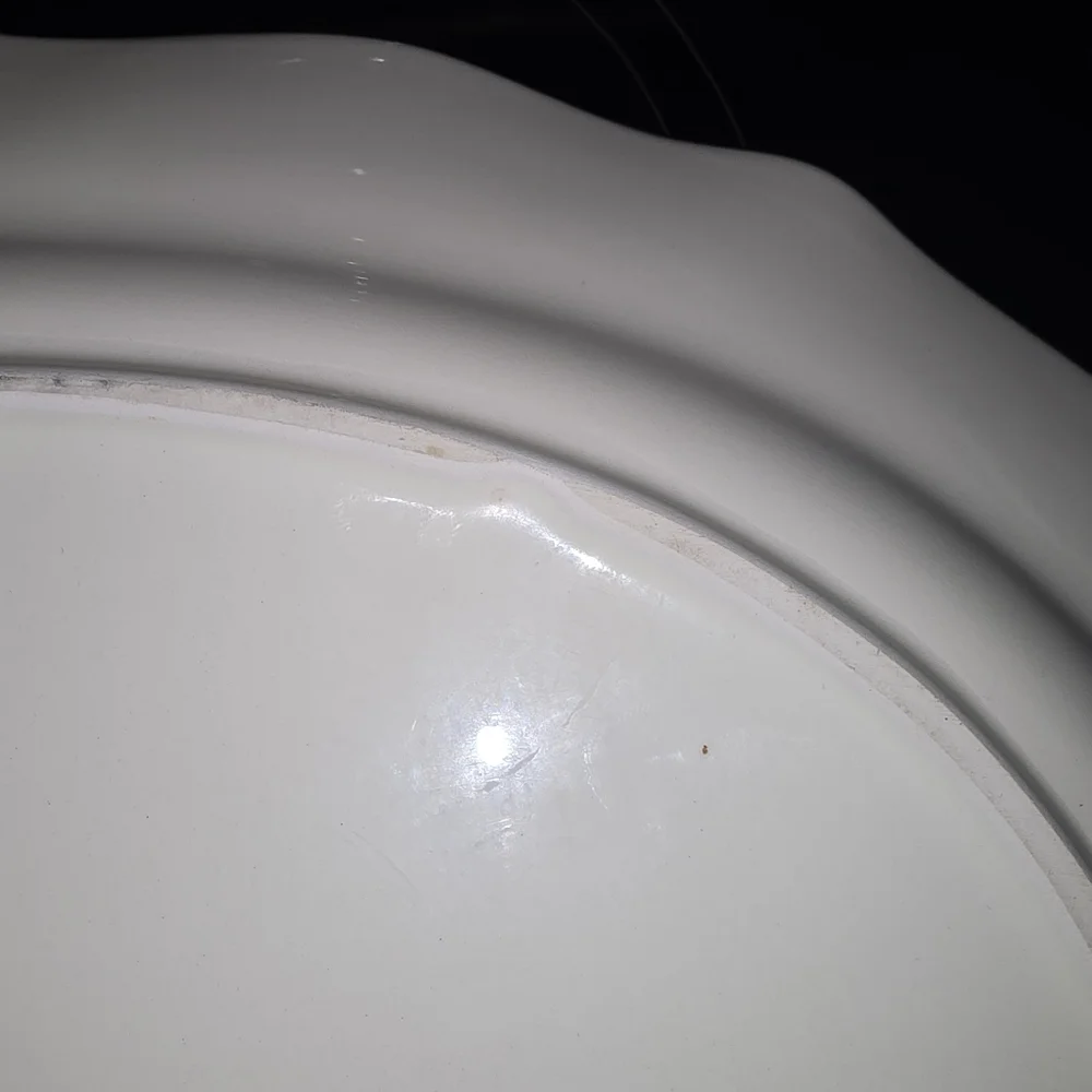 Better Homes and Gardens Creamware 15" Oval Serving Platter Poinsettia - Picture 5 of 13